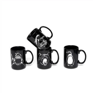 Sandblästrad keramisk mugg